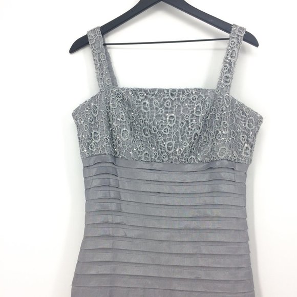 KM COLLECTIONS BY MILLA BELL Silver Sequin Dress - Picture 2 of 8